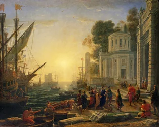 Kleopatra vystupuje na břeh v Tarsu, 1642